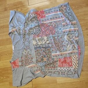 Westport 2X mixed media top